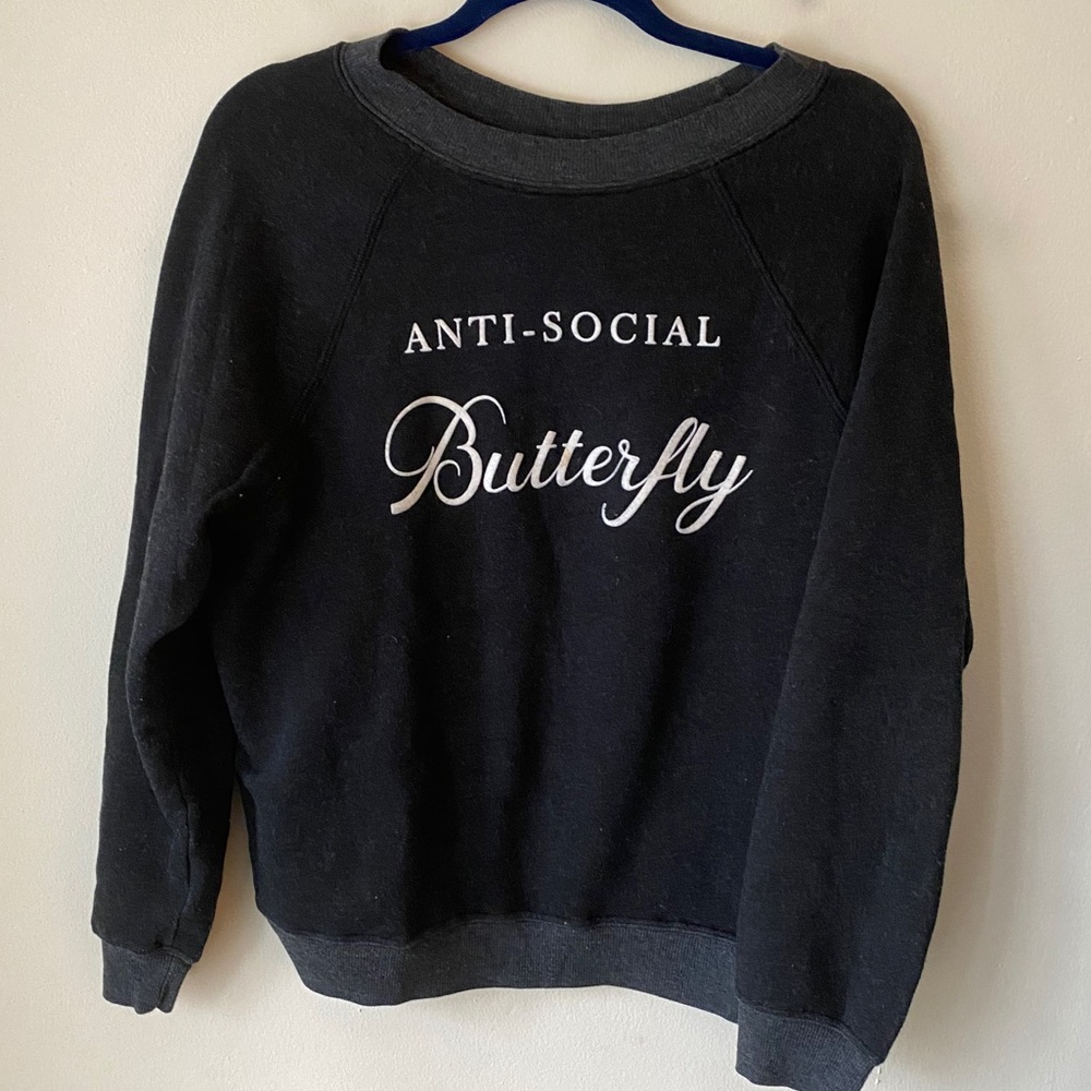 Wildfox Anti-Social Butterfly Sweatshirt